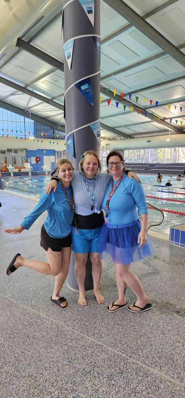 Learn2Swim Staff in Blue